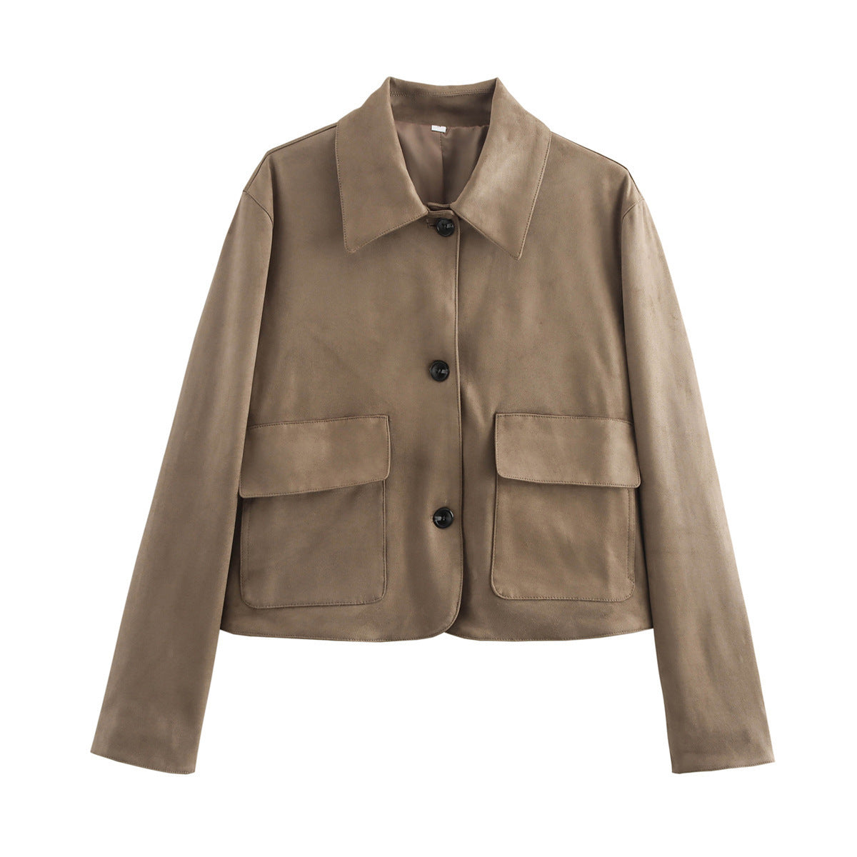 Hestiay Women’s Retro Suede Jacket Coat | Long-Sleeved Lapel Outerwear Fashion #hestiay