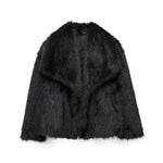 Winter Plush Coat Fashion Warm Thicken Fluffy Lapel Jacket Outwear Casual Long Sleeve Tops Womens Clothing Trendsi