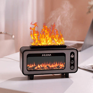 Hestiay Retro Fireplace Aroma Diffuser Simulation Flame Creative Desktop Humidifier #hestiay