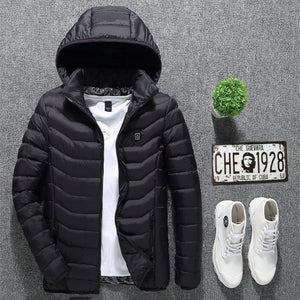 Hestiay New Heated J ofacket Coat USB Electric Thermal Cotton Vest for Men – Winter Warm Clothing #hestiay