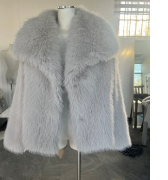 Winter Plush Coat Fashion Warm Thicken Fluffy Lapel Jacket Outwear Casual Long Sleeve Tops Womens Clothing Trendsi